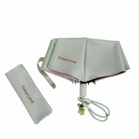 Compact Sun & Rain Umbrella, Women Student, High Aesthetic, UPF 50+ INS Style, Foldable, Stainless Steel, Fiberglass Ribs