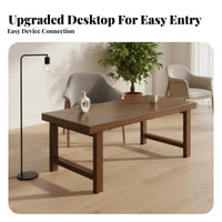 Two-Person Computer Desk Minimalist Design Workstation Spacious Workspace Home Office Furniture for Students, Remote Workers, Study Room, Bedroom
