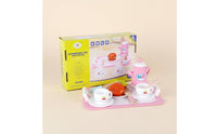 Creative Building Toy Breakfast Set Educational Wooden Tea Set Colorful Tea Party Playset Social Skills for Toddlers, Playroom, Daycare