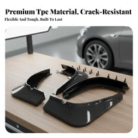 Electric Sedan Mud Flaps Easy Installation Front and Rear Wheel Mud Flaps Custom Fit Front Rear Mudflaps for Rainy Conditions, Winter Driving