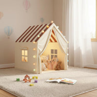 Safe and Kids Play Tent House Large Space Princess Castle Tent Portable Indoor Play Castle Sturdy Metal Frame for Toddlers