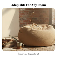 Snug Teddy Fleece Lounger Relaxing design Lounger firm density Foam Filling Bean Bag Lightweight for Adults, Students, video game enthusiasts, Living Room, Bedroom, Balcony, perusing corner