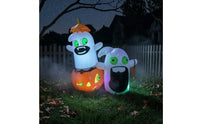 Inflate Inflatable Pumpkin with Ghosts Outdoor Halloween Inflatable Quick Inflation Pumpkin Ghost Easy Setup for Families, Homeowners, Yard, Lawn, Garden, Porch