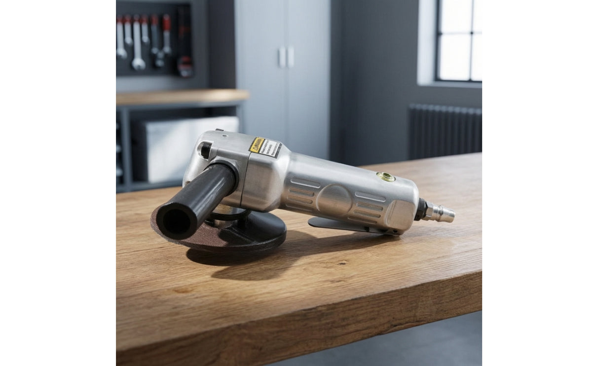 Pneumatics Sander with Side Handle High-Speed Pneumatics Disc Sander Easy to Operate for Surface Finishing, Workshop