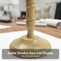 Portable 1/4 Scale Dress Form Pinnable Mini Mannequin Stand Lightweight Miniature Mannequin Wooden Base for Fashion Design Students, Sewists, Hobbyists, Desktop, Craft Studio, Classroom