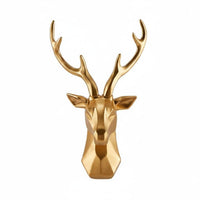 Statement Piece Modern Horn Wall Sculpture Easy to Mount Geometric Deer Head Wall Decor