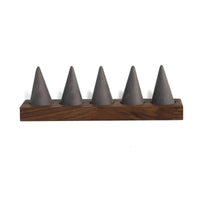 Jewelry Display Stand with Wood Base Velvet Jewelry Display Stand Countertop Multi-Functional for Boutiques, Dressing Tables