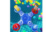 Color-Coded Hoop Toss Game with Rings Interactive Inflatable Water Toss Game Colorful Toy Portable for Backyard