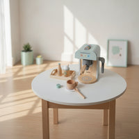 Wooden Coffee Machine Toy Safe Wooden Coffee Maker Toy Pastel for Nursery, Kids