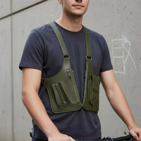 Underarm Harness Bag Adjustable Straps Chest Rig  Vest Pack for Cyclists, Runners, Outdoor, Sports, Biking