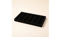 6-Compartment Jewelry Organizer Tray Flocked Jewelry Tray with Compartments Divided Drawer Insert Rectangular for Women, Collectors, Dresser, Vanity, Boutique