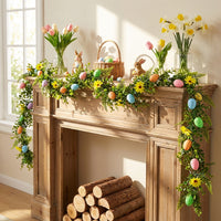 Artificial Leaf Vine 160 cm Easter Garland Spring Decoration with Eggs Realistic Easter Egg Garland Easy Care for Home Kitchen Mantle Fireplace