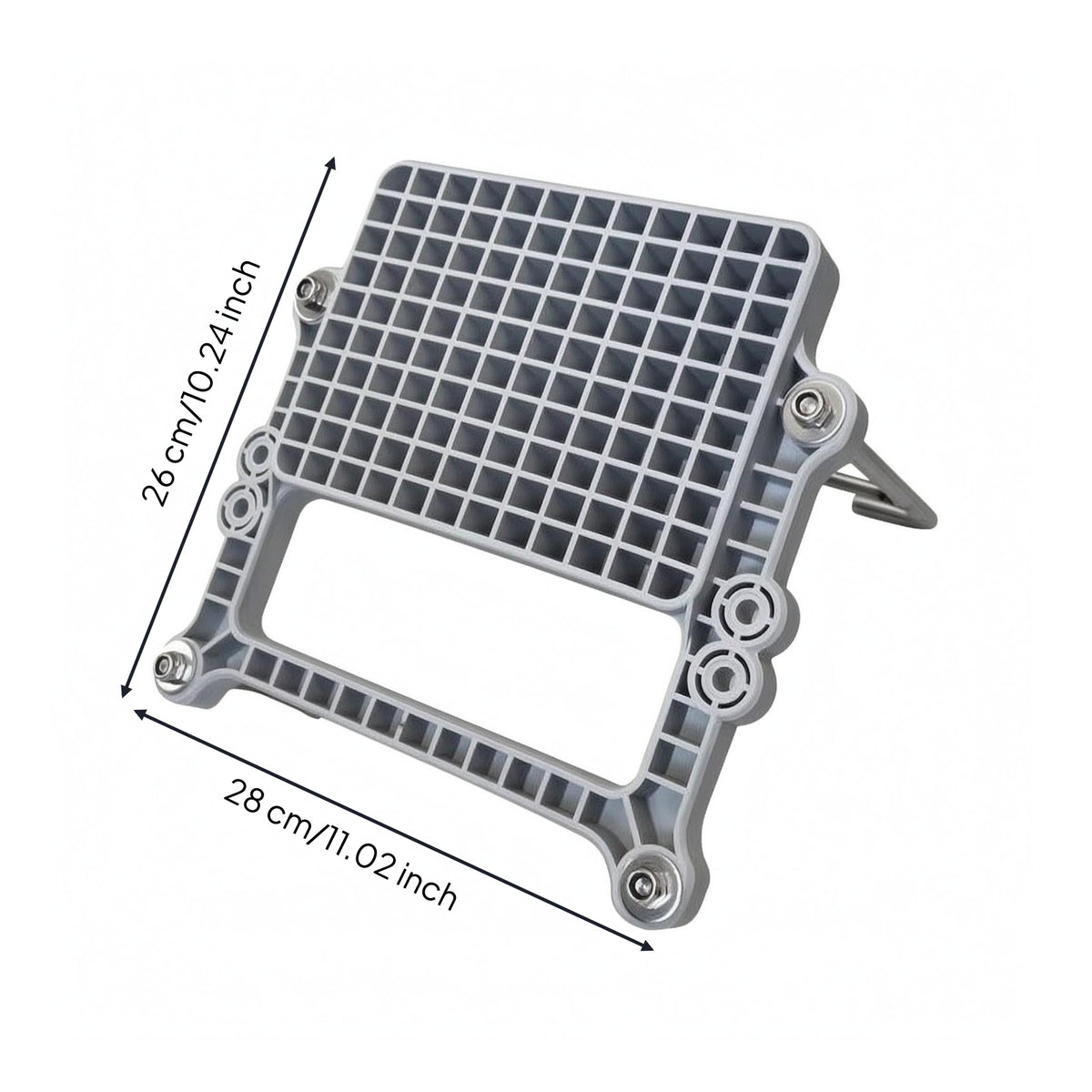 Grid-Patterned Outboard Motor Bracket Open Center Outboard Engine Mount Support Arms Boat Engine Bracket Bolt-Fastened