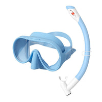 Food-Grade Silicone Kids Snorkel Set with Tempered Glass Adjustable Childrens Snorkel Mask with Splash Guard Easy to Use Kids Snorkeling Set Waterproof for Youngsters