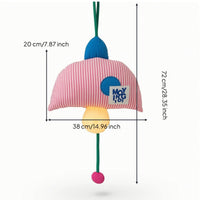 Hanging Night Light Warm Bedside Lamp with Textile Cover for Children, Bedroom, Nursery