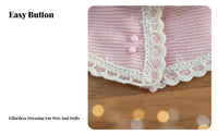 10cm Doll Clothes Christmas Design Small Doll Cape Handmade Soft Toy Winter Outfit for Kids, Holiday Season