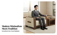 Single-Seater Armchair New Chinese design Upholstered leisure Chair Minimalist Design Indoor Furniture for residents, Meeting Room, Apartment, Bedroom