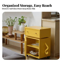 Robot Figure End Table Multi-Functional Storage Cabinet Decorative Piece Sturdy Construction for children, Living Room, Entryway
