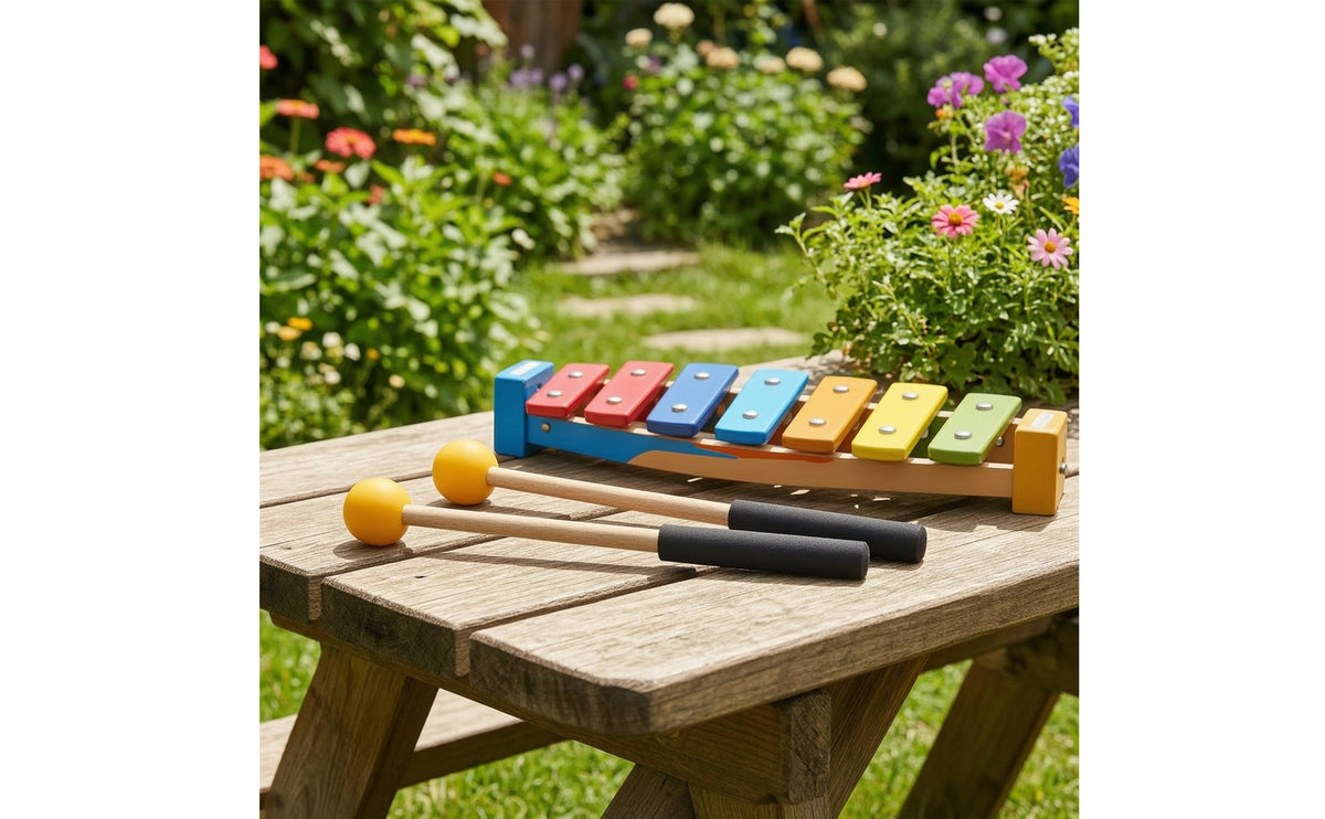 Wooden Percussion Mallets Burr Musical Play Mallets Smooth Wooden Mallet for Kids, Young Children, Music Classrooms, Home Activities