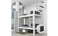 Metal Bunk Bed Frame Space-Saving Metal Bunk Bed Compact Furniture for Students, Teens, Dormitory, Shared Bedroom, Apartment