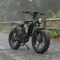 Retro Wide Tire Electric Cycle Anti-Slip Tires Old-School Electric Bike Shock Absorption Small Electric Cycle for Adults