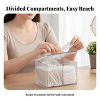 Partitioned Vanity Box Compartmentalized Design Desktop Organizer for Students