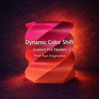 Rainbow PLA 3D Printer Filament 1.75mm Color Gradient for Fused Deposition Modeling Printers, 1KG Spool 330m, Dimensional Accuracy ±0.02mm