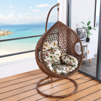 Egg-Shaped Hammock Chair, Large, Freestanding, PE Rattan, Balcony, Outdoor Use