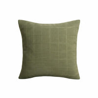 Linen Plaid Pillow Cover Rustic Plaid Pattern Pillow Cover Neutral Tones for Living Room