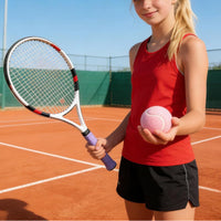 6 Pieces Chemical Fiber Pink Tennis Ball Stitched Seams Fuzzy Tennis Ball Standard Shape