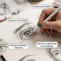 Precision Eraser for Sketching and Drawing, Pen Shaped Highlight for Art Students, Lightweight for Teens