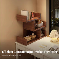 Multi-Tier Design Desktop Hutch Space-Saving desktop Shelf Large Capacity Desk Organizer Sturdy Construction for Students, telecommuter Workers, Workstation, Study Room