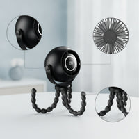 strollers Fan with Flexible Legs Compact Octopus Fan Multi Angle for Commuters