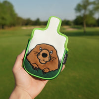 Embroidered Square Putter Headcover Cute Square Mallet Putter Headcover Stain-Resistant Golf Club Cover with Soft Inner Soft Inner Padding Eye-Catching for Golfers