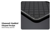 Rhinestone Car Dashboard Mat Easy Installation Rhinestone Dashboard Mat Washable Sparkling Anti-Slip Pad for Drivers, Women, Center Console, Trucks