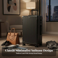 Sturdy Hardside Roller Bag Combination Lock Luggage Reinforced Corners Suitcase Adjustable Handle for Travelers, Students, Vacation, Business Trip, Weekend Getaway Getaways, Short Trips