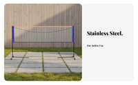 Portable Badminton Net Easy Installation Folding Net Frame Versatile Use Adjustable Height Badminton Set for Students, Outdoor, Indoor, Backyard