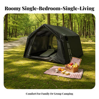 Inflatable Shelter Tent Outsidedoor-Ready Appearance Camping Shelter Water-Resistant Outsidedoor Gear for Families, Glampers, Outsidedoors