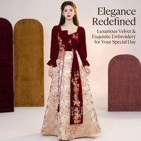 Evening Dresses for Elegant Ladies, High Waist Long Length Engagement Dress for Ceremony, Slimming Ball Gowns & for Plus Size Women