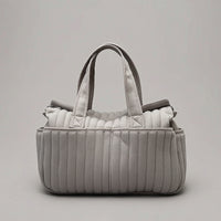 Quilted Diaper Bag Padded Maternity Bag Roomy Organized for Moms, Stroller Trips