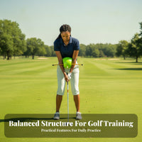 Molded Body Light Green Golf Wrist Coach Golf Swing Training Aid Seam down the Middle Sports Gear Shiny Gold