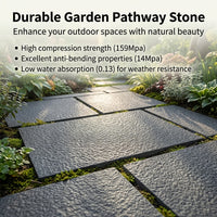 Stone Pavers, 60x30cm Gray Paving Slabs, Stepping Stones for Courtyard & Garden Landscaping, Outdoor Stone Pavers