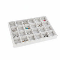 Transparent Clear Compartment Stackable Organizer Tray particle-resistantresistant Jewelry Box Insert for Crafters, Hobbyists, Display Case, Craft Table, vanity Top, Drawer