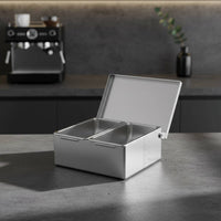 Stainless Steel Condiment Box With Lid Stainless Steel Condiment Station Rectangular Seasoning Holder Rust-Resistant