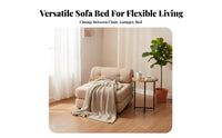 Fold-Expandable Single Sleeper Chair Multifunctional Design Fold-Expandable Single Bed Chair Space-Saving Transfusionable Sofa for Students, Balcony