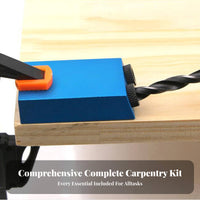 Aluminum Alloy 15-Degree Drill Guide Slanted Holes Drilling Positioner Interchangeable Sleeves Woodworking Tool Portable