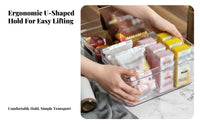 Clear Lidded container adaptable Plastic Container sturdyDuty for Desktop, Kitchen