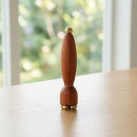 Brazilian Rosewood Brass Bead Lotus Eye Massage Stick Facial Gua Sha Acupressure Pen Skin Care Eye Care