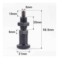 High Hardness Indexing Plunger Heavy-Duty Quick Release Indexing Fastener Clear Threads Knob Plunger with Locking Nut Smooth Finish