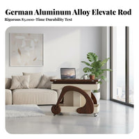 Mobile Design Adjustable elevatingTop C-Table Space-Saving Rolling Cart mid-20th-century-20th-centuryera Modern aesthetic Couch Desk Easy Assembly for Small Apartment Dwellers, Remote Workers, Students